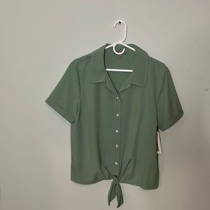 NWT sage green polo